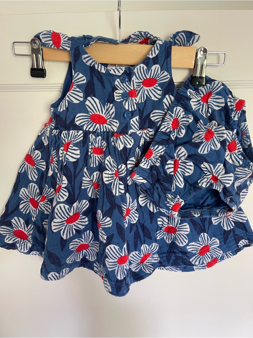 Hanna Andersson Toddler Floral Ruffle Dress & Bloomer Set